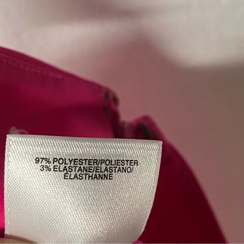 Anne Klein Dress Pants 10 Pink Wide Leg Stain Careerwear Business Barbiecore - Picture 11 of 11